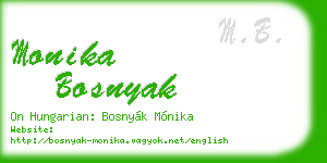 monika bosnyak business card